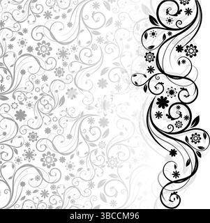 Gli eleganti disegni floreali, mandala e motivi decorativi decorano il design digitale con un elegante motivo floreale e un elemento decorativo intricato Illustrazione Vettoriale
