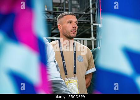 Berlino, Germania. 19 maggio 2025. 19.05.2025, Baller League stagione 3, finale - finale 4 Lukas Podolski credito: dpa/Alamy Live News Foto Stock