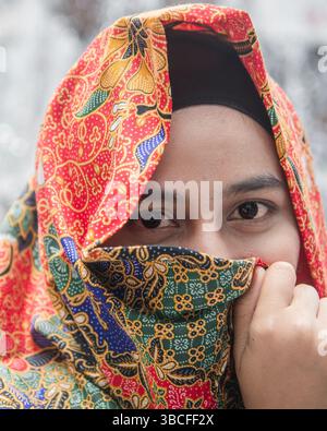 Ragazza tradizionale malese Foto Stock