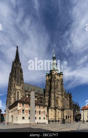Praga, Czechia - 23 settembre 2021: Vista del castello di Praga Foto Stock