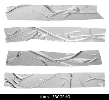 Nastro adesivo isolato su bianco, set Foto Stock