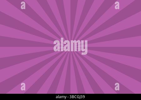 Sfondo astratto a strisce retrò viola. Stampa d'arte radiale vintage. Grafica vettoriale pop viola brillante per il tuo design e le tue idee. Può essere utilizzato Illustrazione Vettoriale