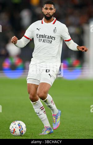 18 maggio 2025, Stadio Olimpico, Roma, Italia; partita di serie A Enilive; Roma contro Milano; Ruben Loftus-Cheek dell'AC Milan Foto Stock