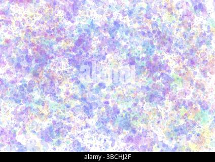 L'acquerello viola e blu spruzza uno sfondo astratto luminoso Foto Stock
