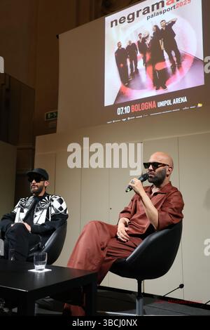 Bologna, Italia. 20 maggio 2025. Il cantante Giuliano Sangiorgi leader della band Negramaro durante la conferenza stampa per presentare il prossimo tour autunnale al Museo della citta di Bologna - Bologna, Italia, 20 maggio 2025 - foto : Michele Nucci credito: Live Media Publishing Group/Alamy Live News Foto Stock