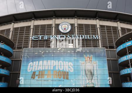 Vista generale dello stadio Etihad durante la partita di Premier League Manchester City vs Bournemouth all'Etihad Stadium, Manchester, Regno Unito, 20 maggio 2025 (foto di Mark Cosgrove/News Images) Foto Stock
