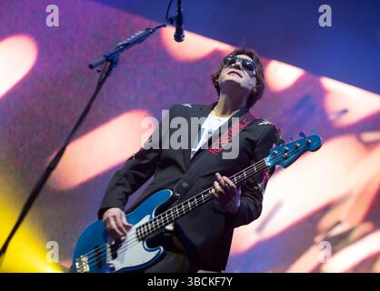 Manic Street Prerachers (bassista Nicky Wire) - live in concerto al Birmingham Arrena, 27 aprile 2018 Foto Stock