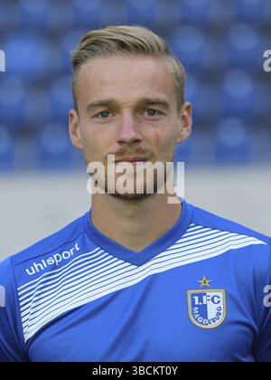 Calciatore tedesco Nils Butzen 1.FC Magdeburg DFB 3.stagione di Liga 2016-17, calciatore tedesco Nils Butzen 1.FC Magdeburg DFB 3.stagione di Liga 2016-17 Foto Stock