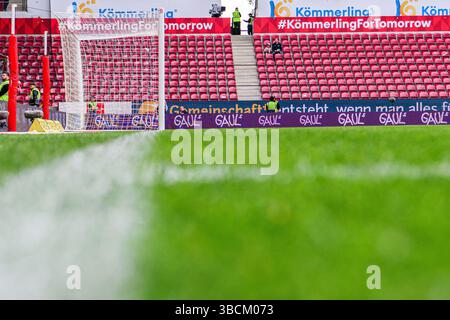 MAGONZA, GERMANIA - 17 MAGGIO 2025: Interno dello stadio, partita di Bundesliga 1.FSV Mainz 05 vs Bayer 04 Leverkusen alla Mewa Arena. Foto Stock