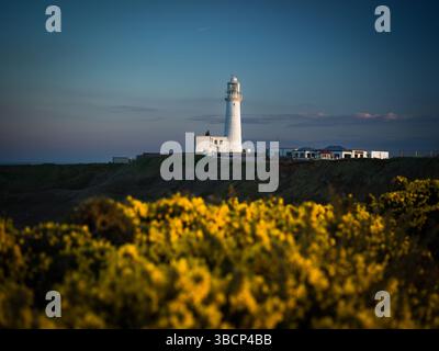 Bridlington, Regno Unito, 13 aprile 2025, faro di Flamborough Foto Stock