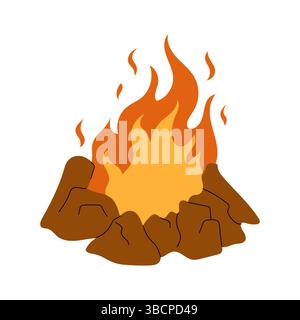 Fuoco per cucinare e riscaldare Illustrazione Vettoriale