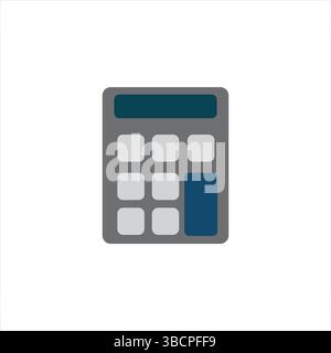 Gruppo icone calcolatrice. Icona calcolatrice contabile. logo colorato vettoriale della calcolatrice su sfondo bianco Illustrazione Vettoriale