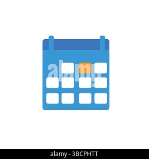 Vettore icona calendario per applicazioni Web e mobili. Simbolo e simbolo del calendario. Simbolo icona pianificazione Illustrazione Vettoriale