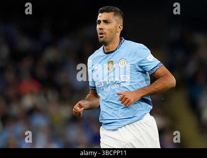 Manchester, Regno Unito. 20 maggio 2025. Rodri del Manchester City durante la partita Manchester City vs AFC Bournemouth Premier League all'Etihad Stadium di Manchester. Il credito per immagini dovrebbe essere: Andrew Yates/Sportimage Credit: Sportimage Ltd/Alamy Live News Foto Stock