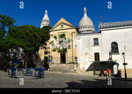 Ingresso della chiesa di Saint Pierre de Montmartre Parigi, Francia, Europa. Foto Stock
