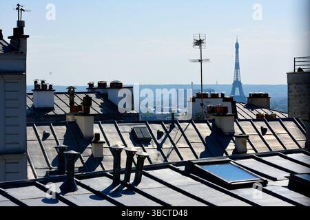 Vista su Parigi da Montmartre, Francia, Europa. Foto Stock