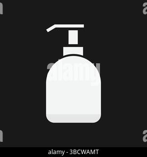 Illustrazione di una semplice illustrazione della grafica del flacone della pompa per l'igiene del vettore icona erogatore di sapone Illustrazione Vettoriale