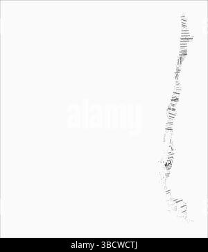 Regioni stile testo Cile. La regione del paese nomina nuvole di parole in lingua spagnola. Illustrazione vettoriale VIBRANT. Illustrazione Vettoriale