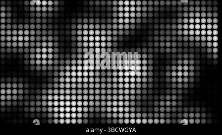 Palle bianche e nere. Rendering 3d generato dal computer Foto Stock