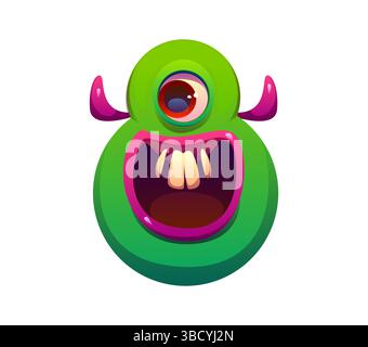 Carattere mostro pazzo cifra 8 8. Halloween creature Math Typeface Number, horror bogle personage cartoon Vector Alphabet Typeface digit. Bizzarro carattere matematico dello spaventapasseri simbolo numerico Illustrazione Vettoriale