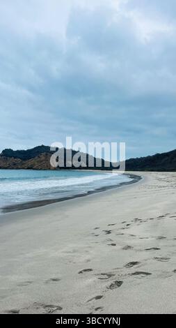 Paesaggio Moody ritratto della bellezza di Los Frailes Beach nella natura incontaminata del Parco Nazionale di Machalilla in Ecuador. Foto Stock