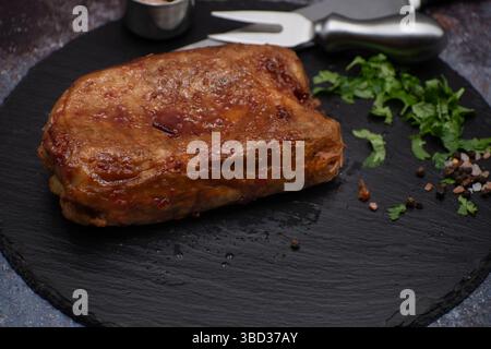 Seitan: Alternativa di carne vegana fatta con glutine di grano vitale Foto Stock