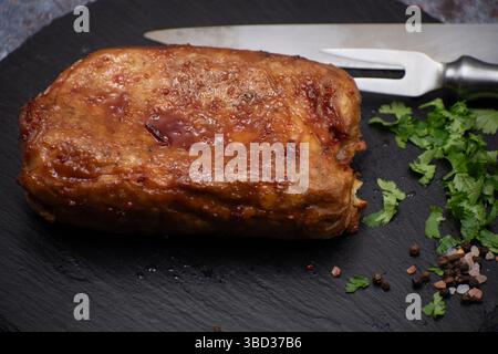 Seitan: Alternativa di carne vegana fatta con glutine di grano vitale Foto Stock