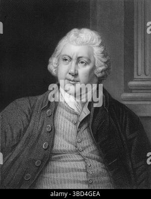 Incisione in acciaio, ca. 1860, Sir Richard Arkwright, 1732, 1792, imprenditore leader durante la prima rivoluzione industriale Foto Stock