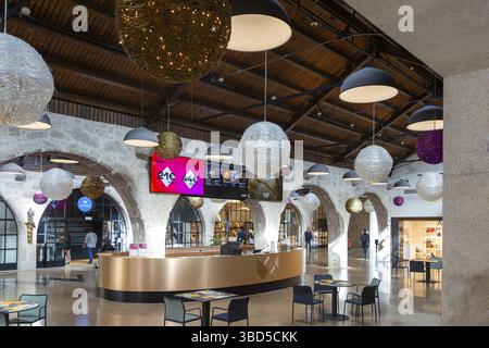 Reception e biglietteria all'interno del quartiere culturale WOW, Vila Nova de Gaia, Porto, Portogallo Foto Stock