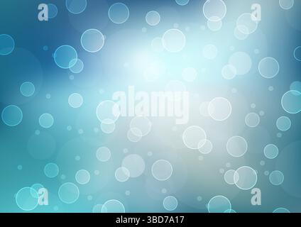 Bokeh astratto illumina lo sfondo con cerchi e sfumature multicolore Illustrazione Vettoriale