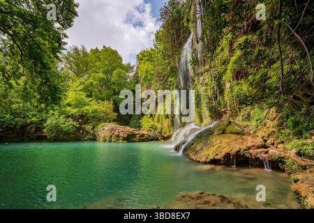 Cascata Kursunlu nel Parco Nazionale delle cascate Kursunlu ad Antalya Foto Stock