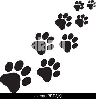 Tracce di stampa di Paw animale - vettore e Clipart Illustrazione Vettoriale