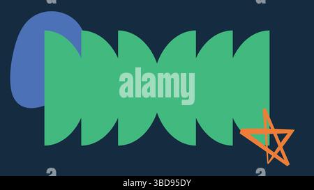 Layout forma astratta colorata su sfondo scuro Illustrazione Vettoriale