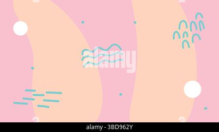 Sfondo giocoso rosa e rosa astratto Illustrazione Vettoriale