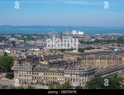 Vista aerea della città di Edimburgo da Calton Hill a Edimburgo da Calton Hill a Edimburgo da Calton Hill a Edimburgo da Calton Hill a Edimburgo Foto Stock