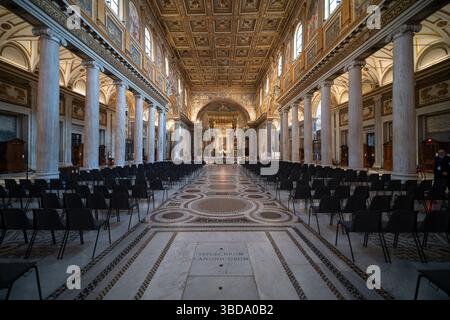 La chiesa barocca di Santa Maria maggiore a Roma, Italia Foto Stock