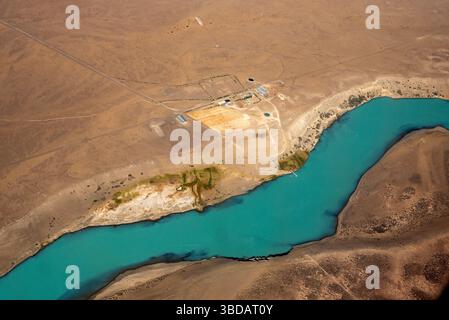 Volo da Ushuaia a El Calafate. Patagonia, Argentina Foto Stock