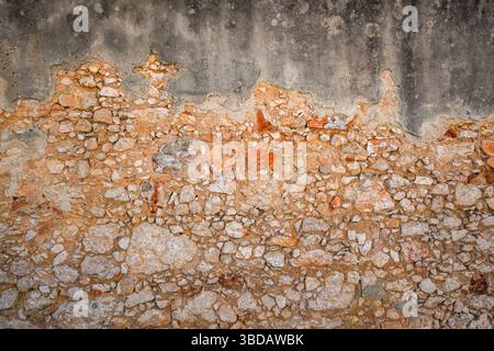 Muro di pietra in Portogallo Foto Stock