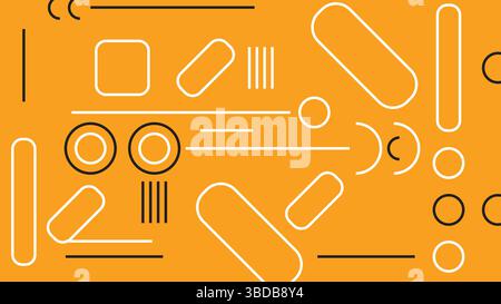 Disegno geometrico astratto con cerchi Capsule Illustrazione Vettoriale