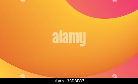 Onda fluida astratta su sfondo rosa e giallo Illustrazione Vettoriale