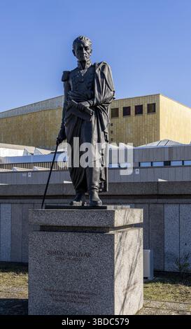 Statua di Simon Bolivar, Potsdamer Strasse, Berlino, Germania Foto Stock