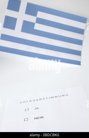 Foto simbolica: Referendum sul taglio del debito per la Grecia Foto Stock