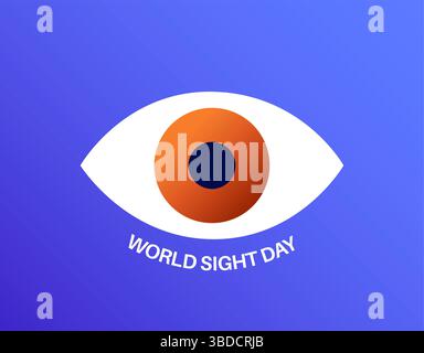 Illustrazione della giornata mondiale della vista. Si tratta di un evento globale volto a richiamare l'attenzione sulla cecità e sulla compromissione della vista. Si svolge annualmente il secondo giovedì di ottobre. Foto Stock