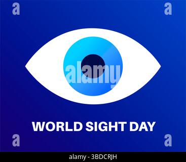 Illustrazione della giornata mondiale della vista. Si tratta di un evento globale volto a richiamare l'attenzione sulla cecità e sulla compromissione della vista. Si svolge annualmente il secondo giovedì di ottobre. Foto Stock