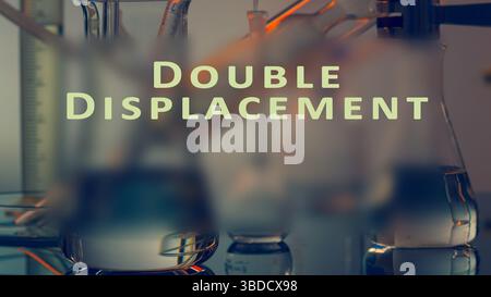 Doppio spostamento. Una reazione in cui parti di due composti si scambiano per formare due nuovi composti. Foto Stock