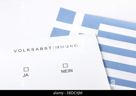Foto simbolica: Referendum sul taglio del debito per la Grecia Foto Stock