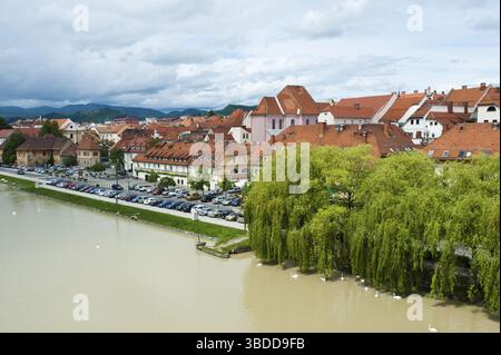 Distretto di Lent, Maribor, Slovenia, Marburg an der Drau Foto Stock