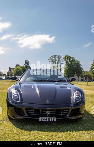 2007 Black Ferrari 599 GTB Fiorano F1 V12 F1 Auto Coupé benzina 5999 cc Foto Stock