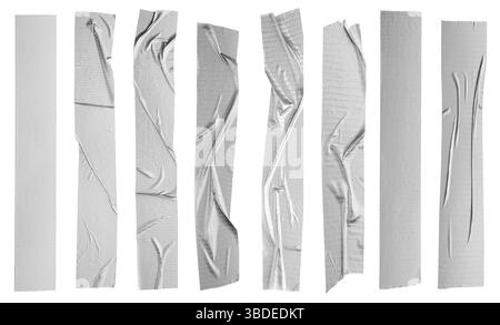 Nastro adesivo isolato su bianco, set Foto Stock