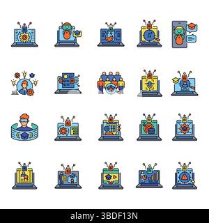 Icona della linea nera personalizzata per studenti didattici per progetti digitali e di stampa. Icone di pulizia minime per applicazioni e siti Web. Icone semplici e moderne per l'interfaccia utente Illustrazione Vettoriale